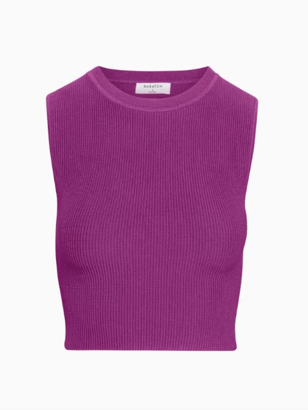 Aritzia Babaton Sculpt Knit Muscle Tank Plum Size L EUC